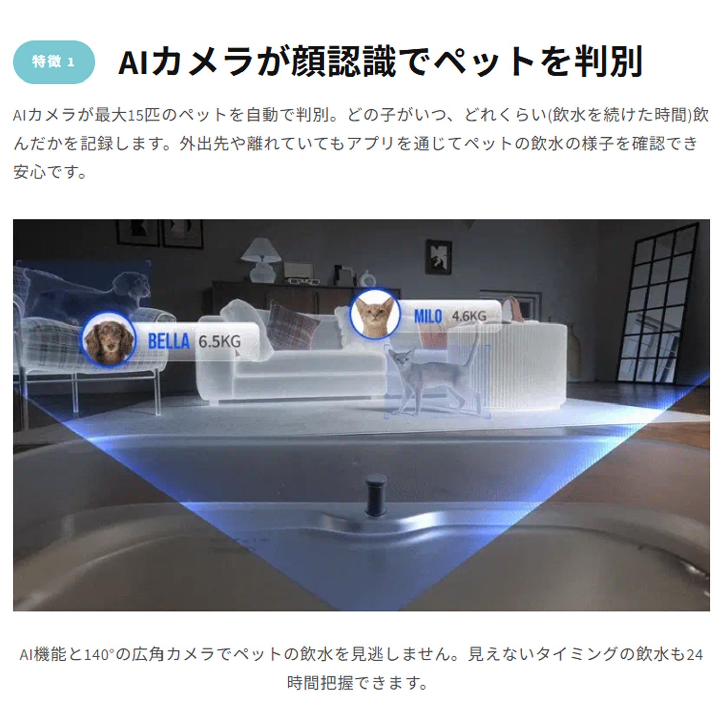 AIカメラ付き非循環型自動給水機 / P4117