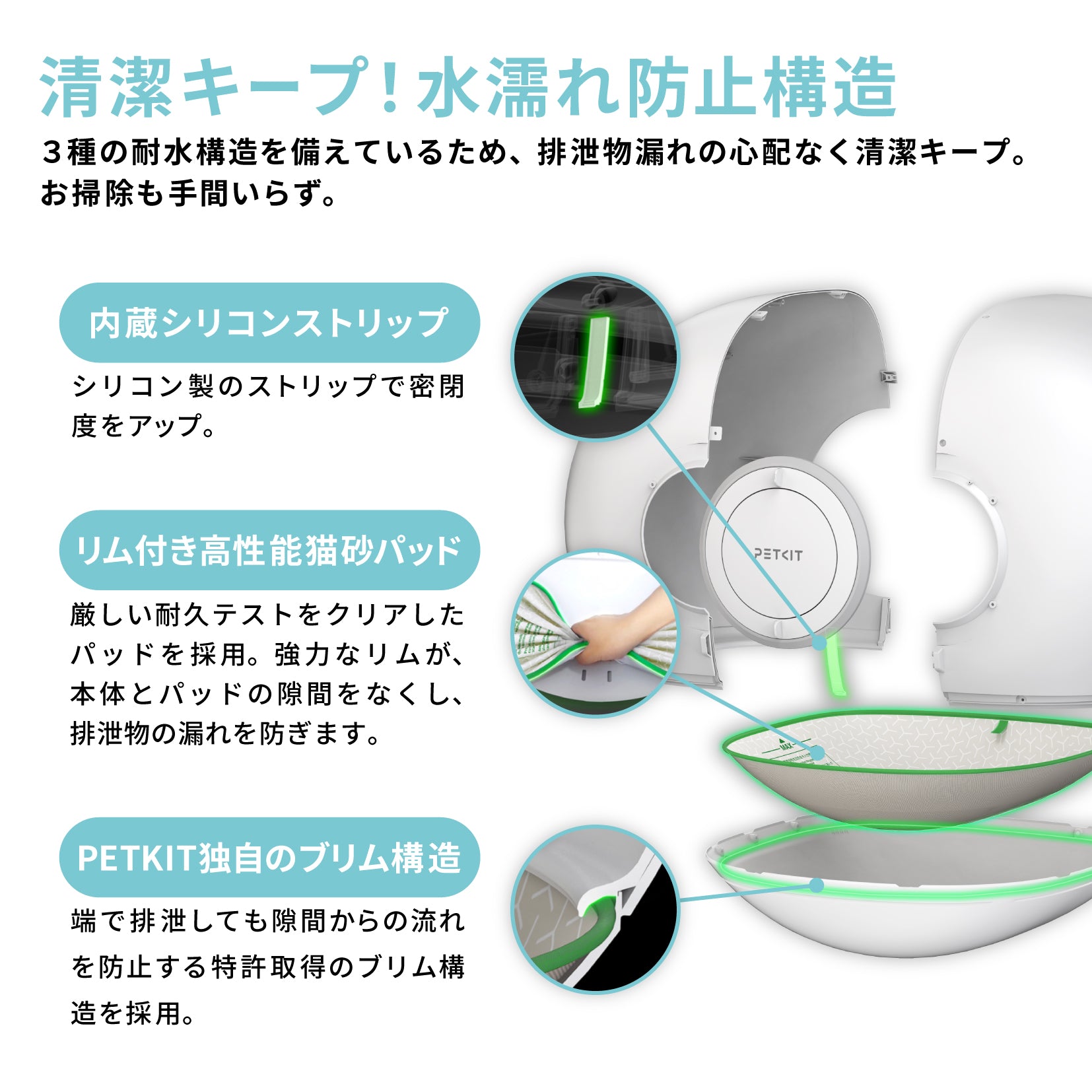 自動猫トイレ(エントリーセット) / P9902bac – PETKIT JP