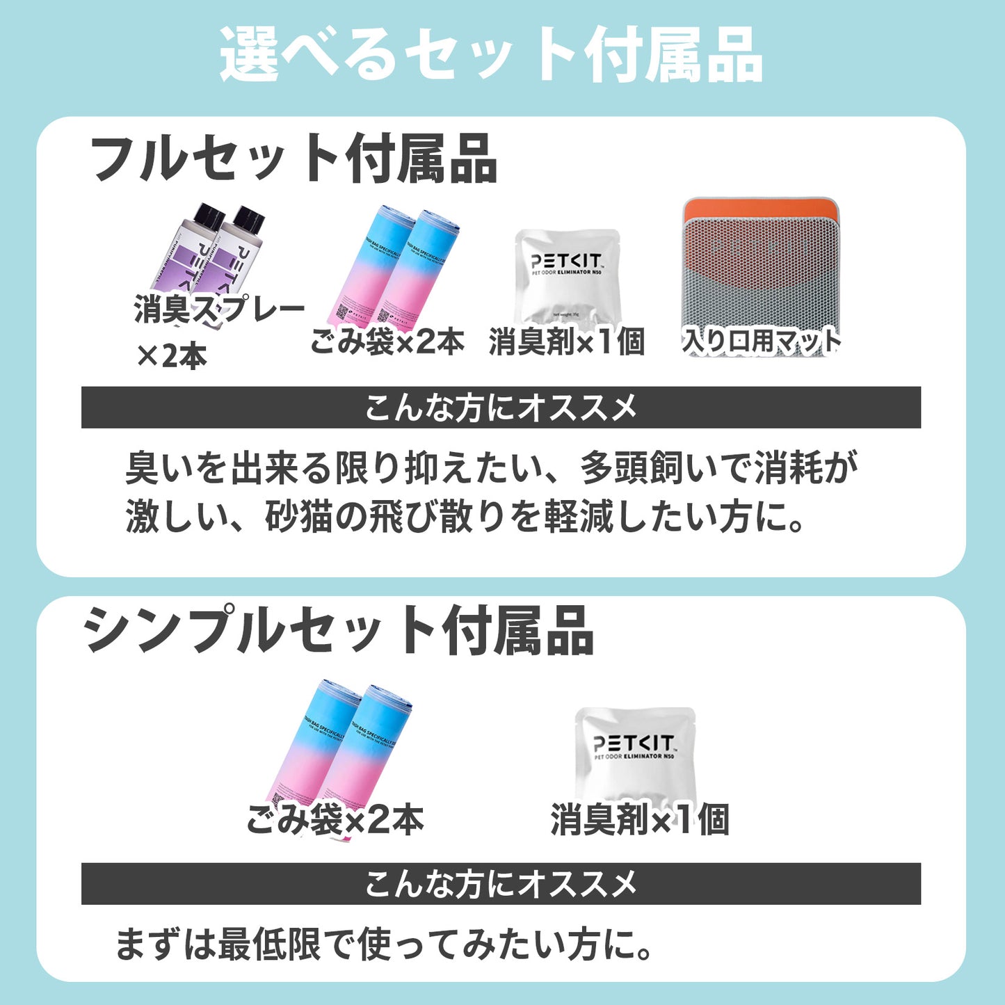 自動猫トイレ　エントリーセット /  P9902bac