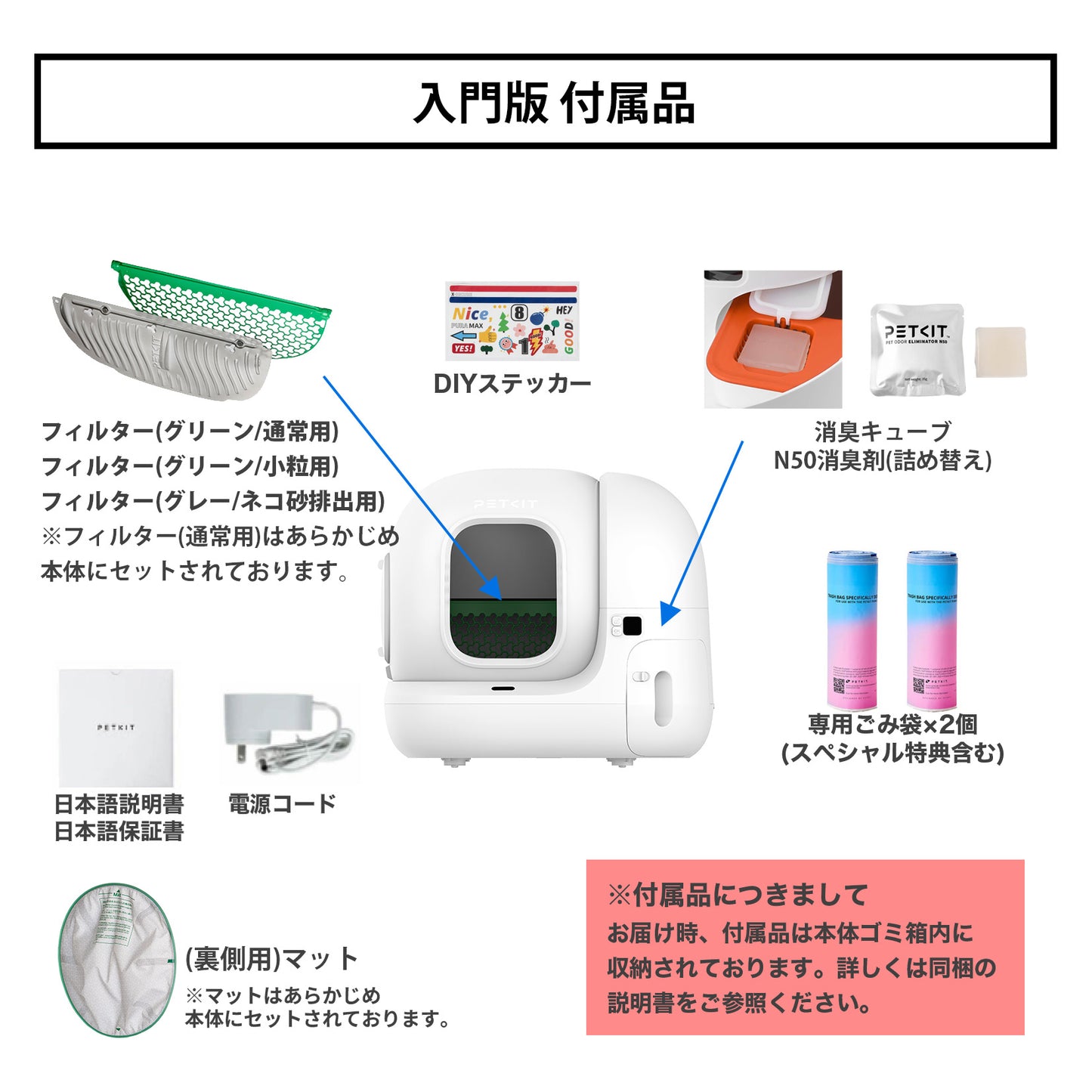 自動猫トイレ　エントリーセット /  P9902bac