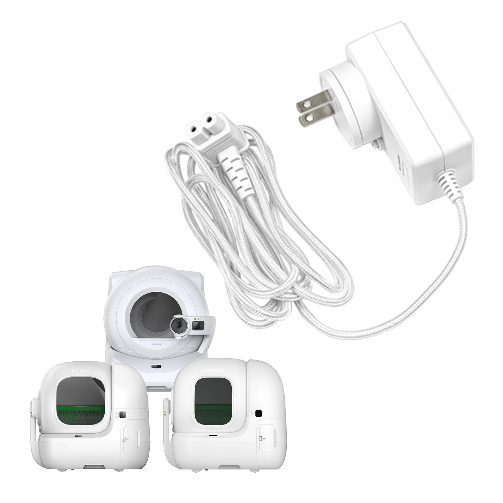 自動猫トイレ ホワイト ACアダプター付属 petkit 自動猫トイレ専用】 電源コード / P9902ADA P9903P9904ADA