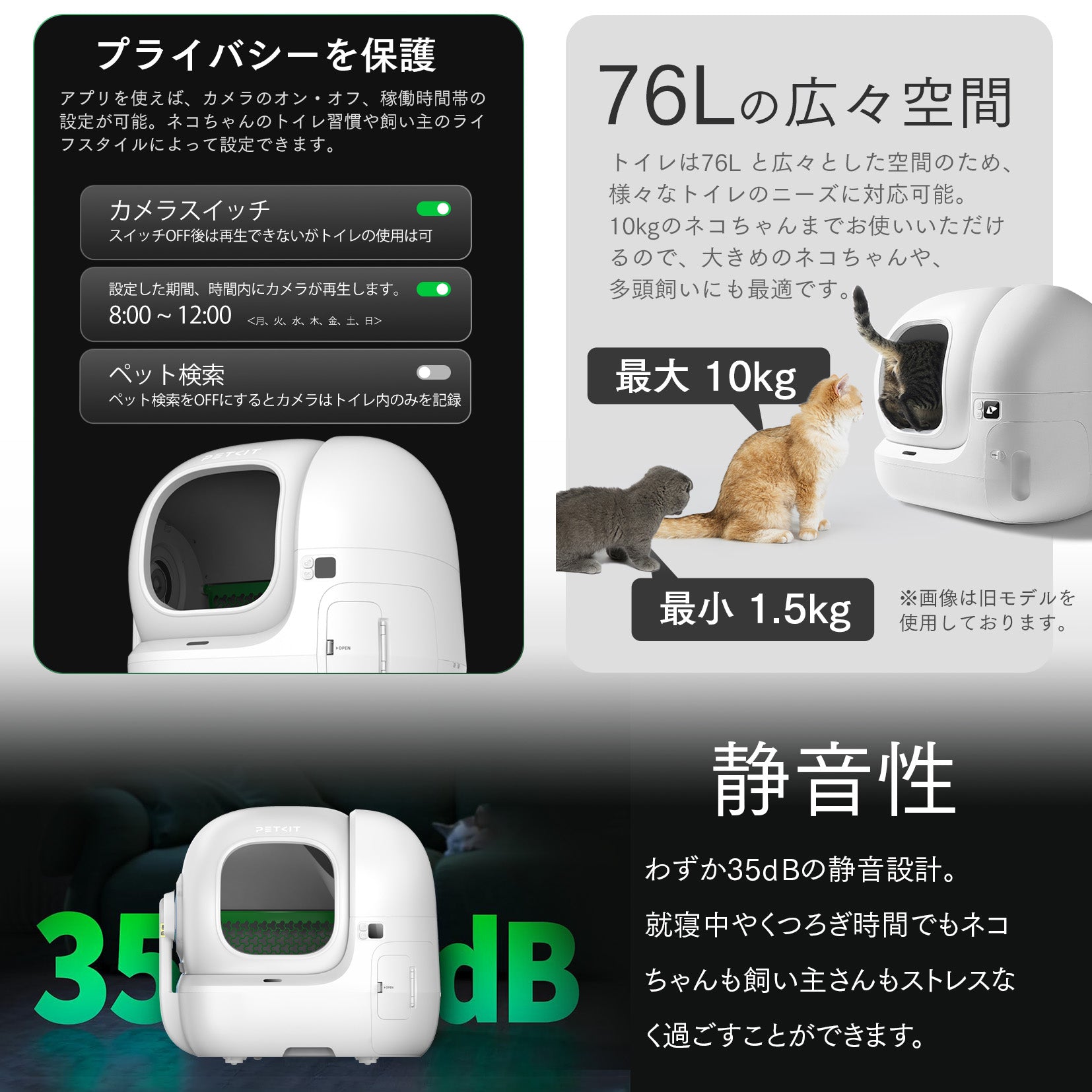 AIカメラ付き自動猫トイレ / P9904N – PETKIT JP