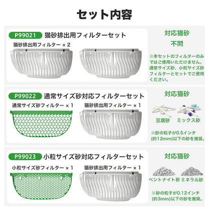 【P9902 P9902bac P9904 自動猫トイレ専用】 猫砂フィルター / P99021 P99022 P99023